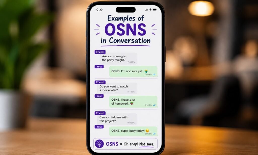Examples of OSNS in Conversation