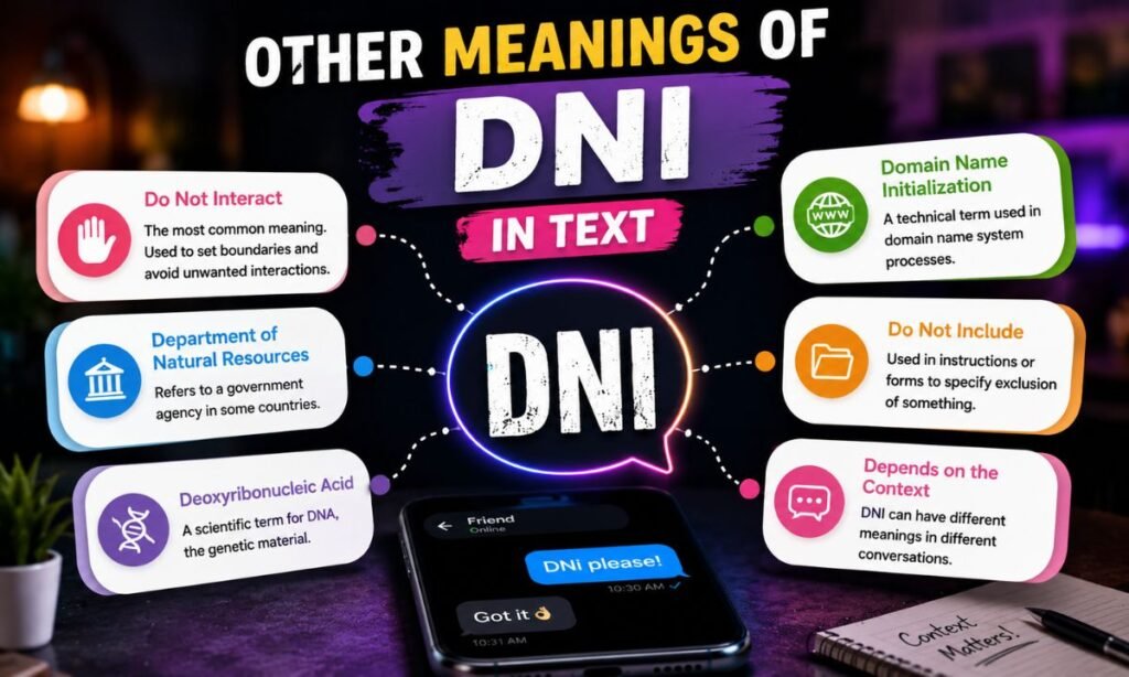 Other Meanings of DNI in Text