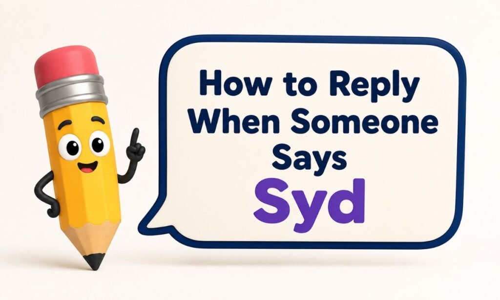 How to Reply When Someone Says Syd