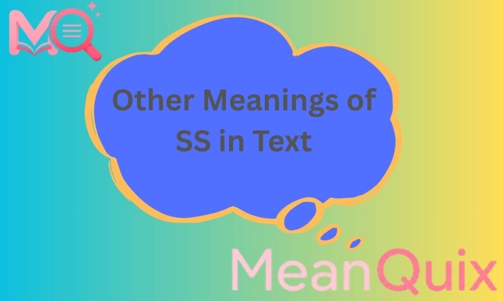 Other Meanings of SS in Text