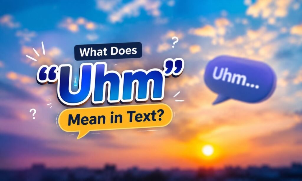 What Does “Uhm” Mean in Text