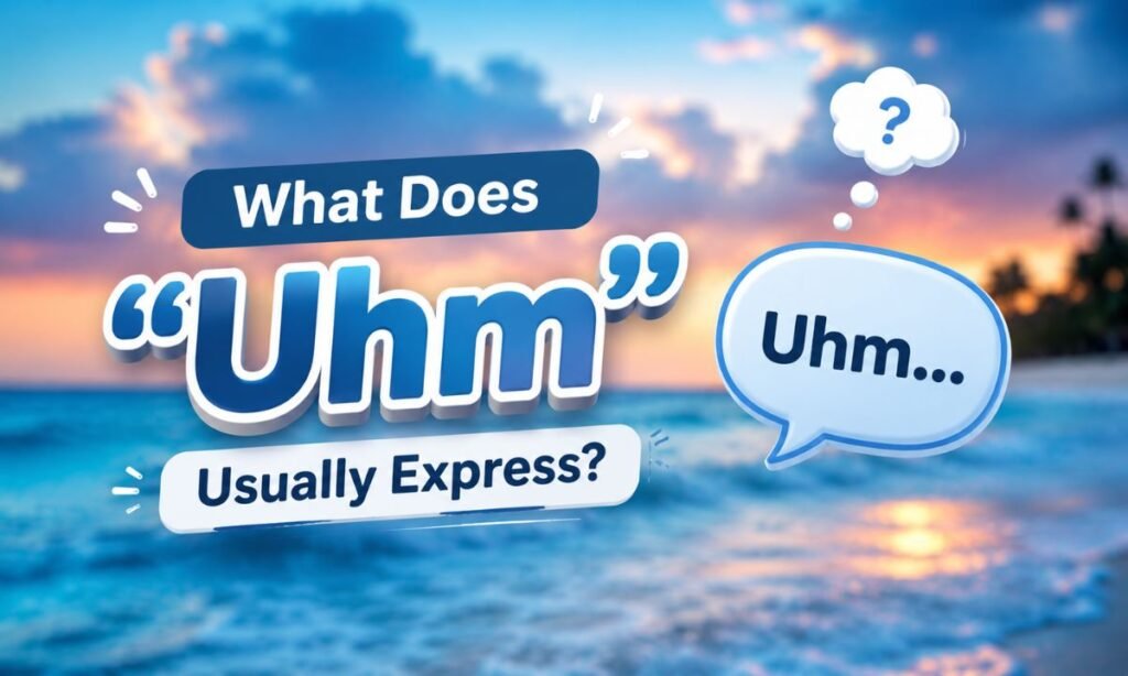 What Does “Uhm” Usually Express