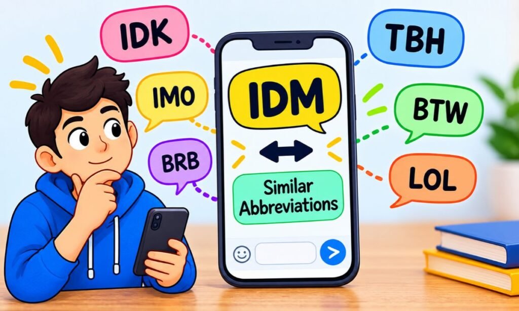 Similar Abbreviations Like IDM in Texting