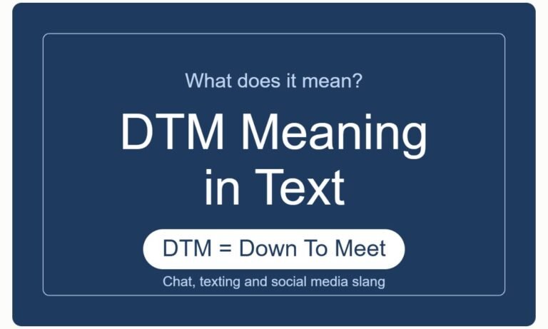 DTM Meaning in Text