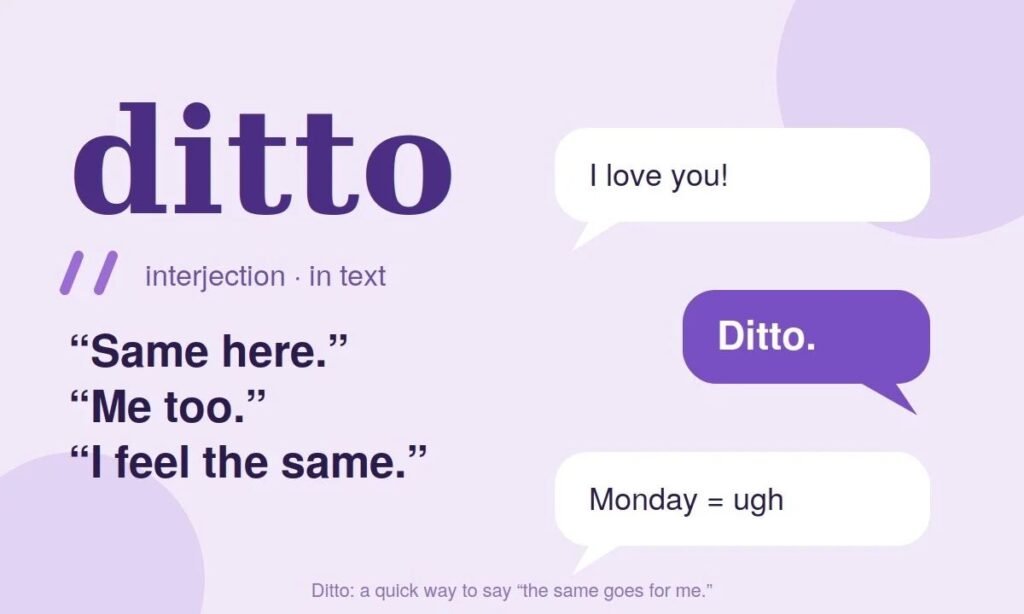 Ditto Meaning in Text