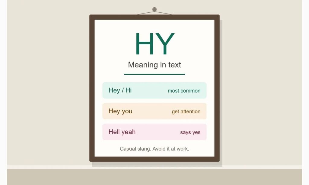 HY Meaning in Text