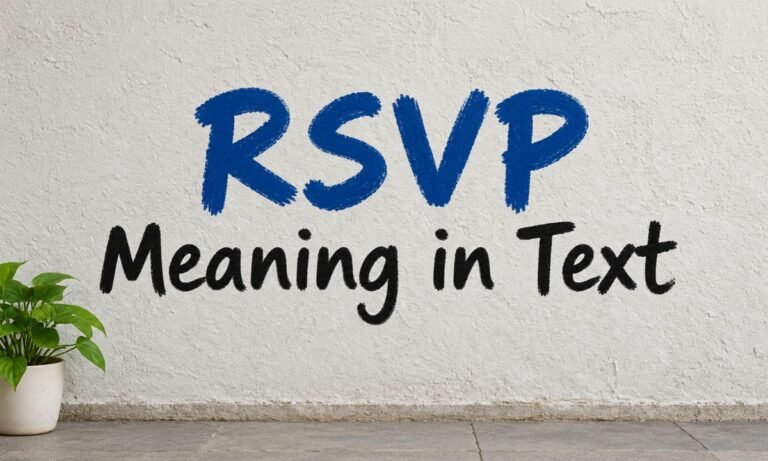 RSVP Meaning in Text